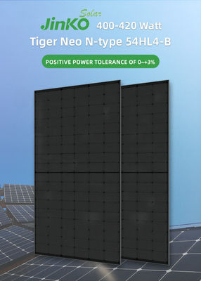 400W 405W 410W 415W وحدات جينكو PV النمر نيو N النوع أحادي البلورية الأسود الكامل